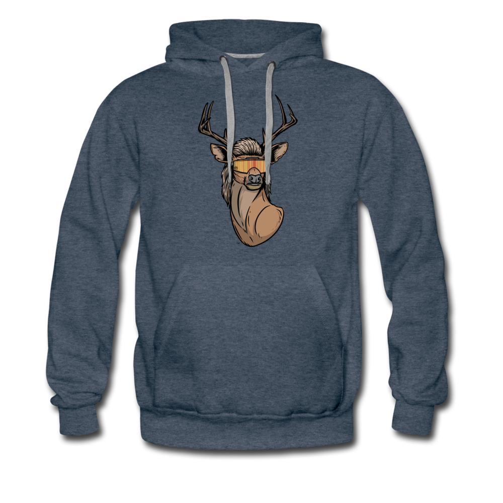 Deer Mullet 2.0 Premium Hoodie - heather denim