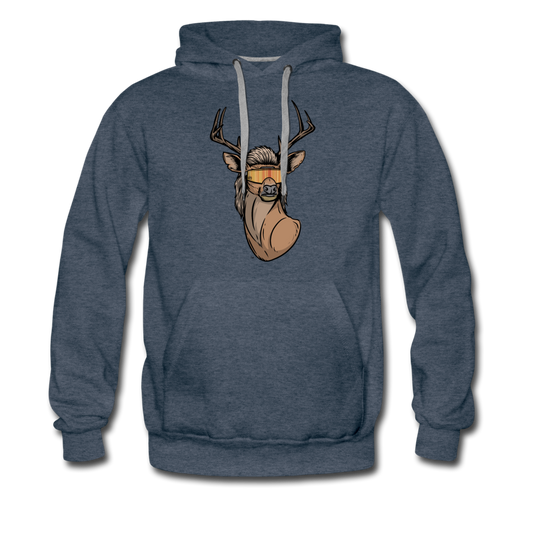 Deer Mullet 2.0 Premium Hoodie - heather denim