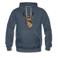 Deer Mullet 2.0 Premium Hoodie - heather denim