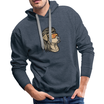 Yellow Lab Mullet Premium Hoodie - heather denim