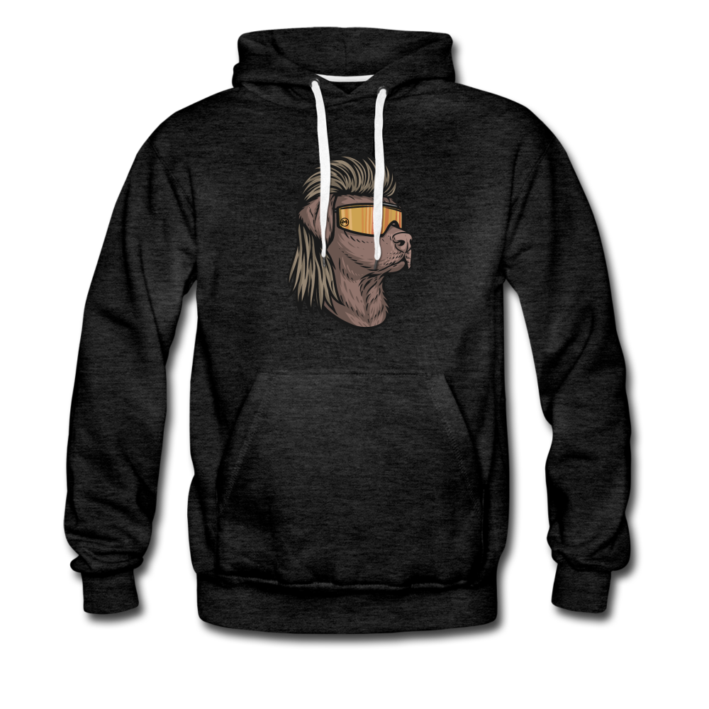 Chocolate Lab Mullet Premium Hoodie - charcoal gray
