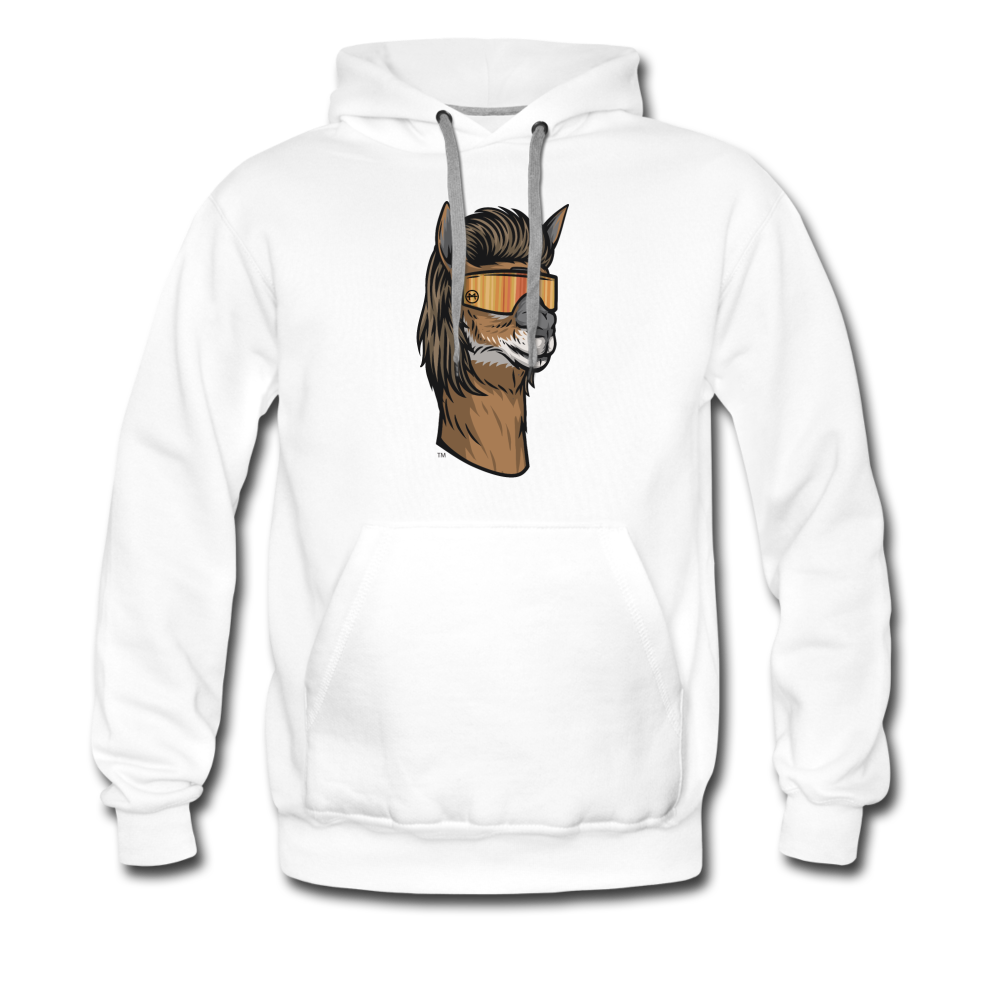 Llama Mullet Premium Hoodie - white