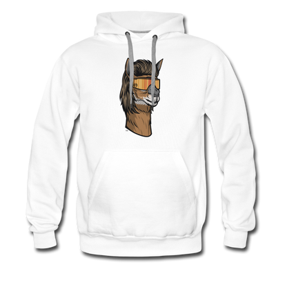 Llama Mullet Premium Hoodie - white