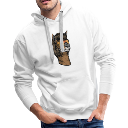 Llama Mullet Premium Hoodie - white