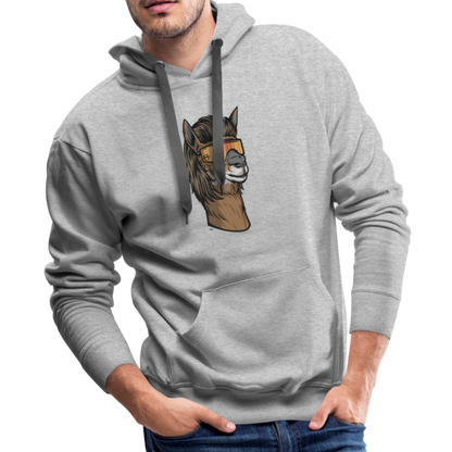 Llama Mullet Premium Hoodie - heather gray