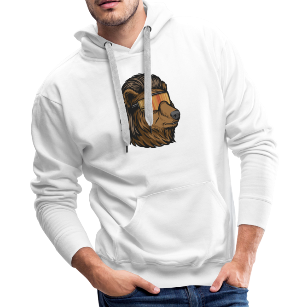 Bear Mullet Premium Hoodie - white