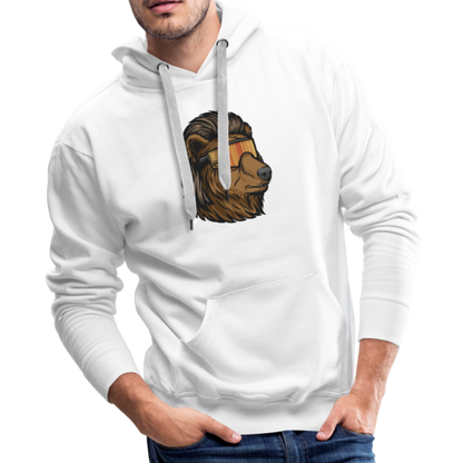 Bear Mullet Premium Hoodie - white