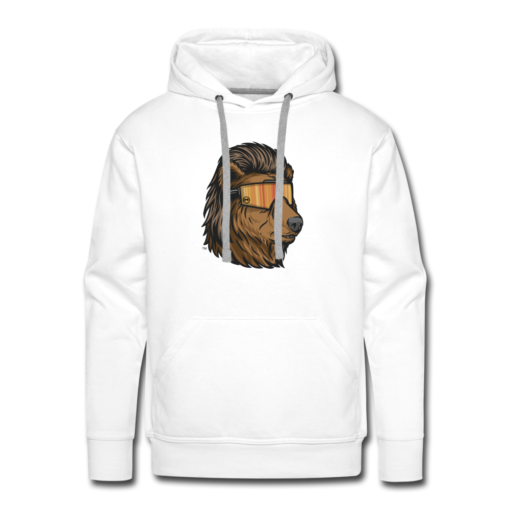 Bear Mullet Premium Hoodie - white