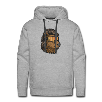 Bear Mullet Premium Hoodie - heather grey