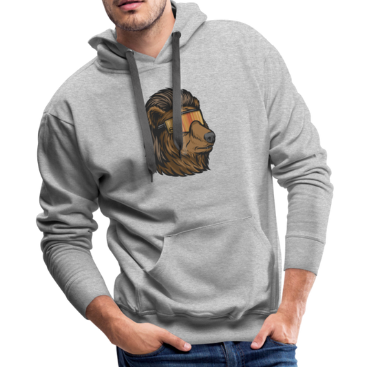 Bear Mullet Premium Hoodie - heather grey