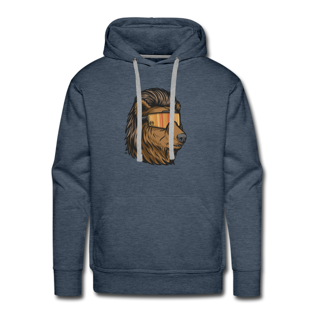 Bear Mullet Premium Hoodie - heather denim