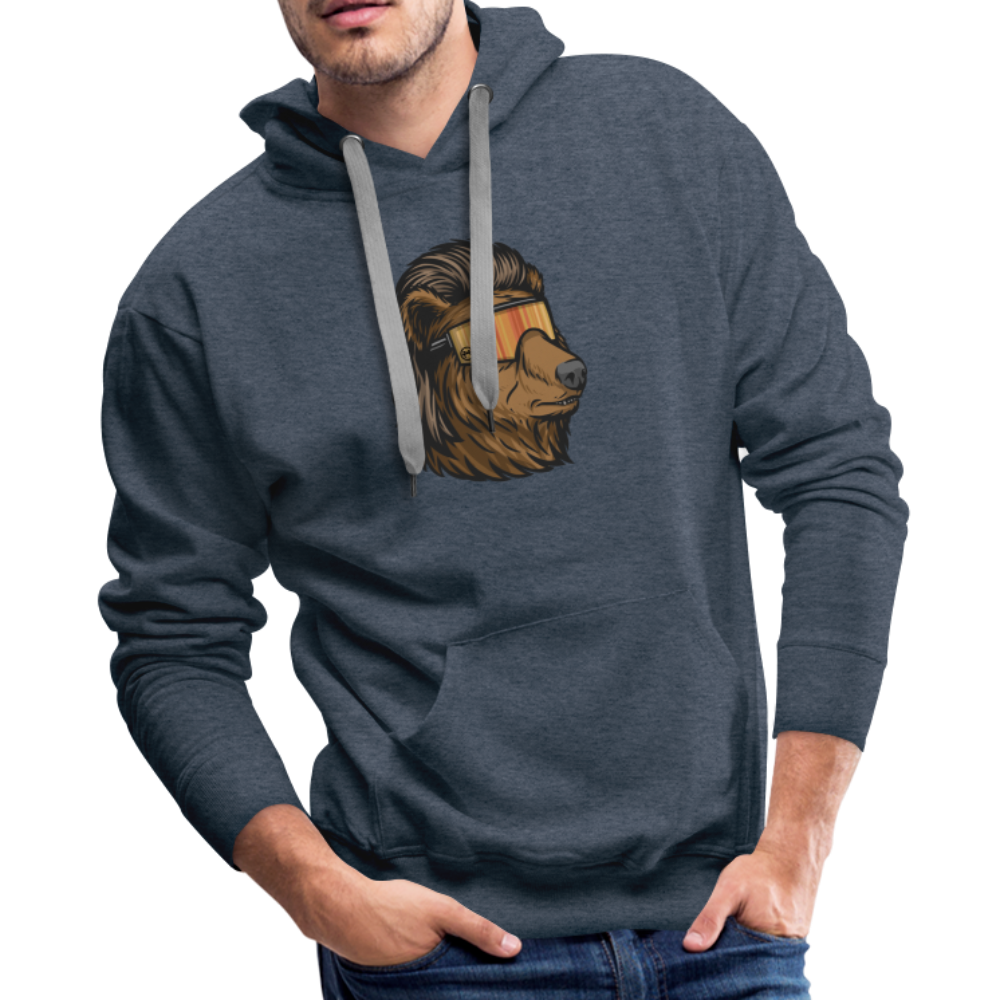 Bear Mullet Premium Hoodie - heather denim