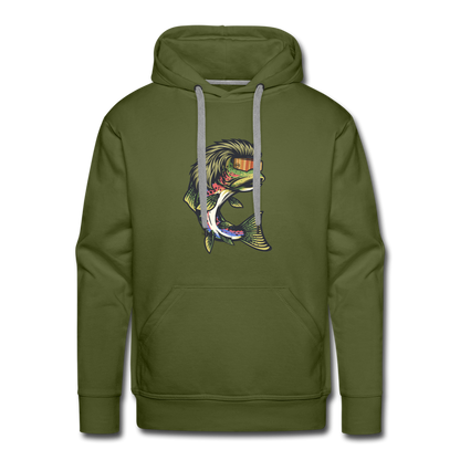 Trout Mullet Premium Hoodie - olive green